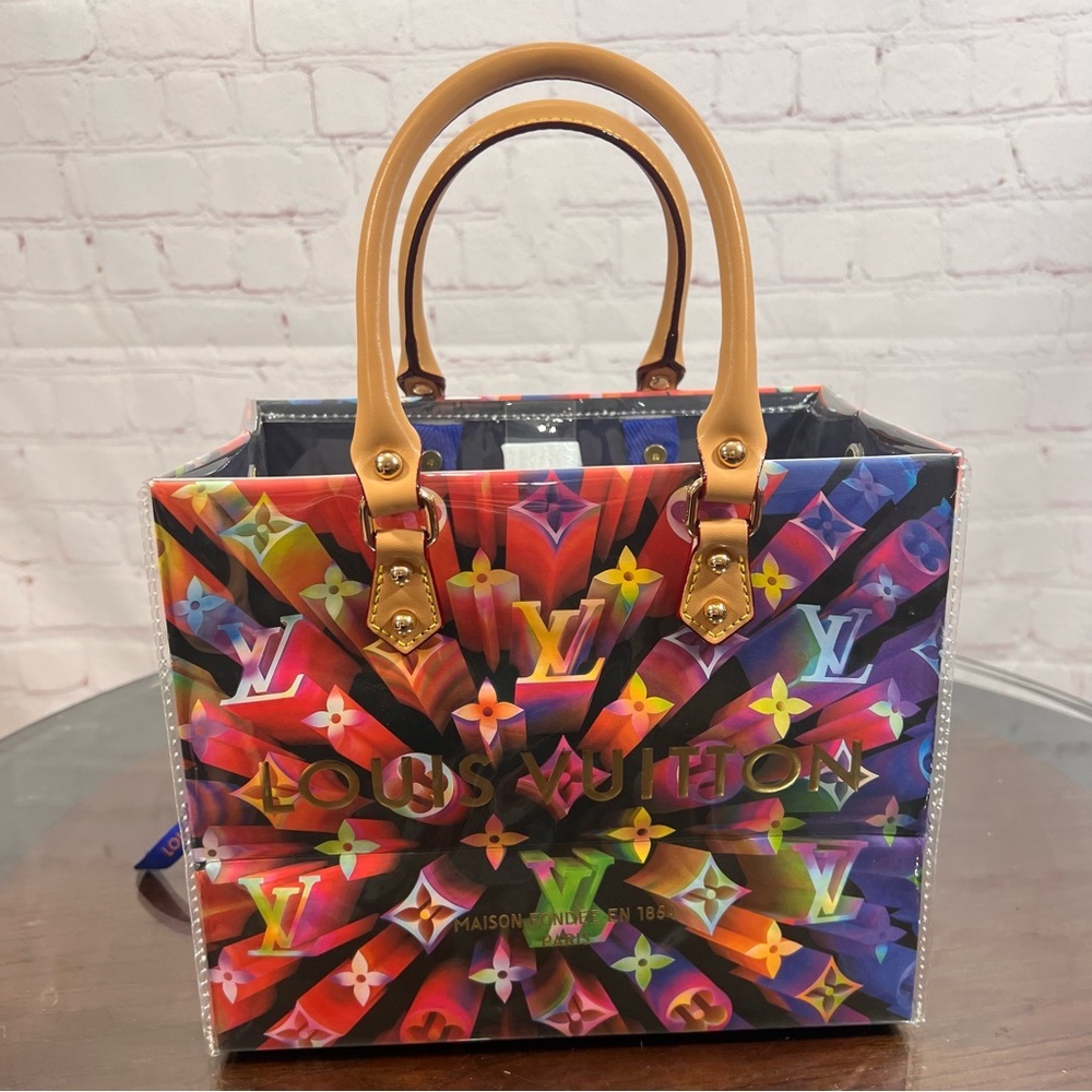 LOUIS VUITTON Shopping Gift Bag Limited Edition Prism wrapped in clear PVC - Picture 11 of 15